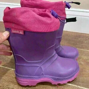 KAMIK girls purple snow boots Sz 12 toddler